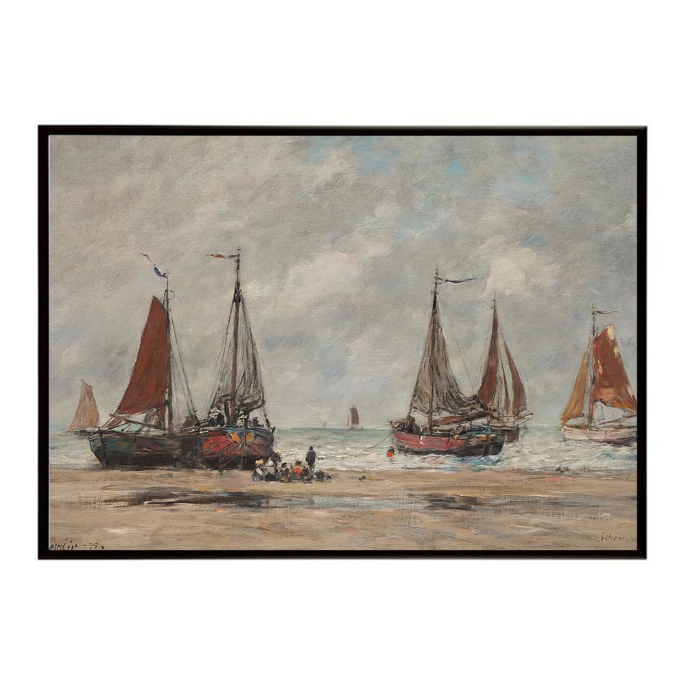 ポスター 名画 絵画 横 a0 a1 a2 a3 a4 b0 b2 b1 b3 b4 スヘフェニンゲン 漁船 オランダ 風景 インテリア おしゃれ デジタルリマスター 【bn-poster-5349】