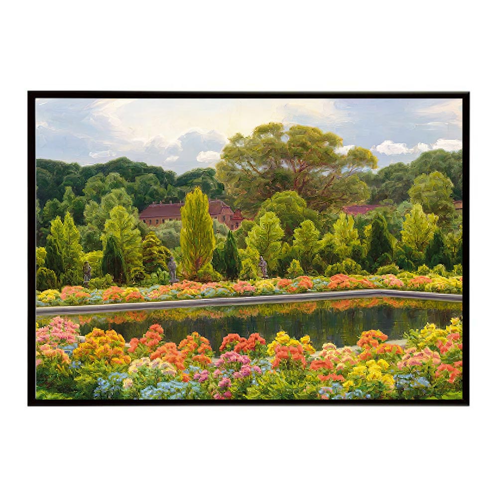 ポスター 名画 絵画 横 a0 a1 a2 a3 a4 b0 b2 b1 b3 b4 咲き誇る庭 自然 花 インテリア おしゃれ デジ..