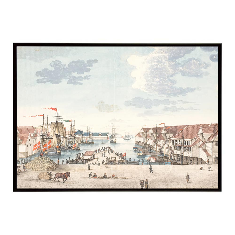 ポスター 名画 絵画 横 a0 a1 a2 a3 a4 b0 b2 b1 b3 b4 ベルゲンの波止場 ノルウェー 海景 風景 インテリア おしゃれ デジタルリマスター 【bn-poster-5467】