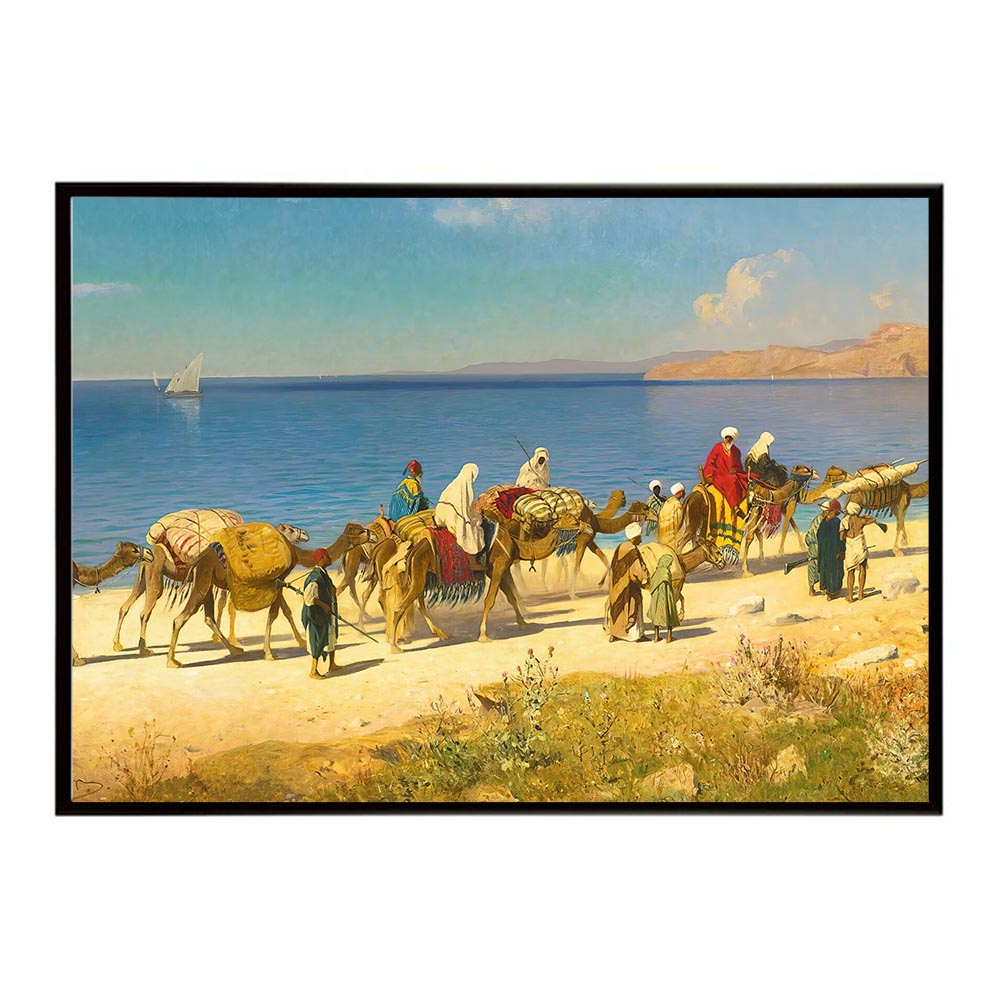 ポスター 名画 絵画 横 a0 a1 a2 a3 a4 b0 b2 b1 b3 b4 キャラバン 海岸 インテリア お洒落 デジタルリ..