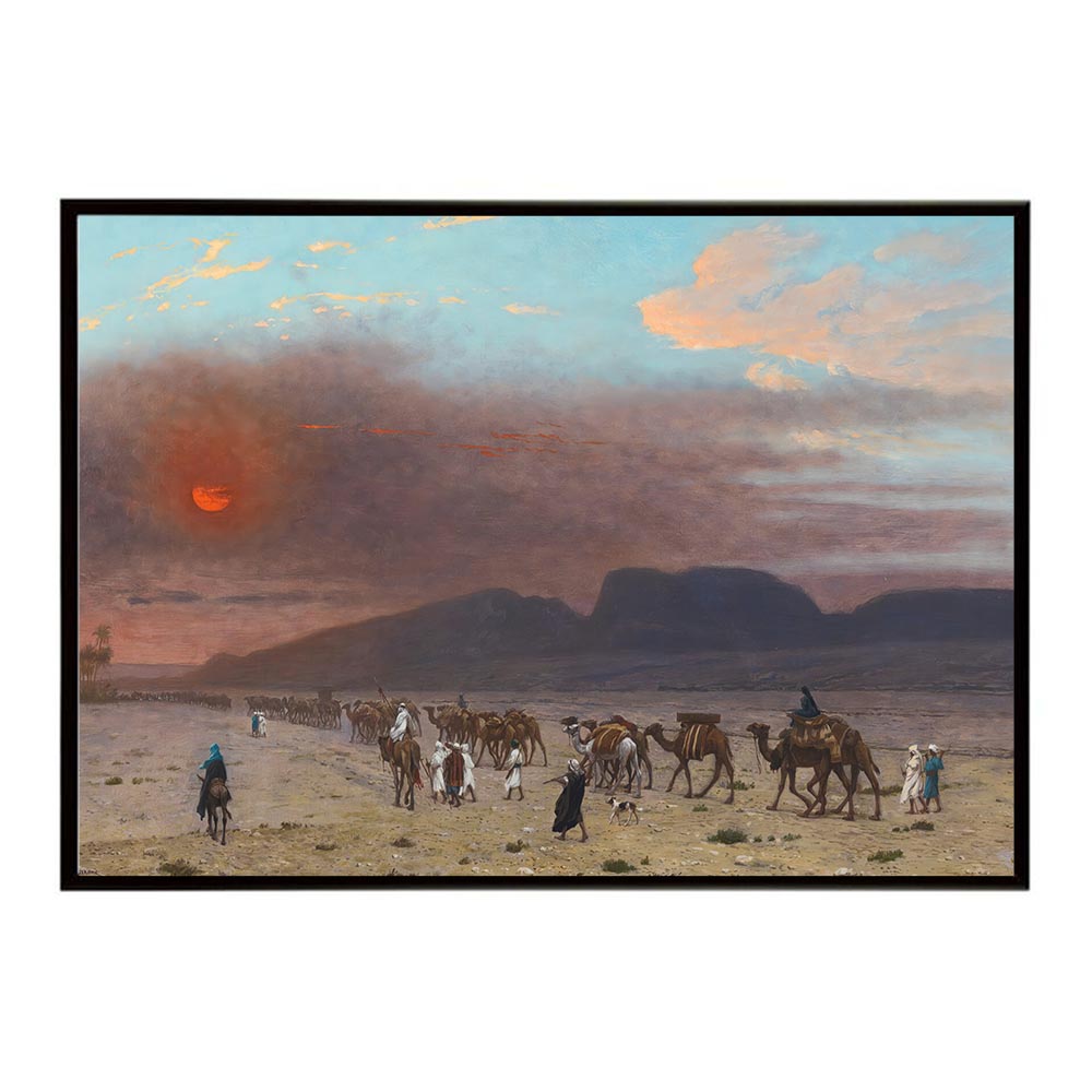 ポスター 名画 絵画 横 a0 a1 a2 a3 a4 b0 b2 b1 b3 b4 砂漠 キャラバン インテリア お洒落 デジタルリ..
