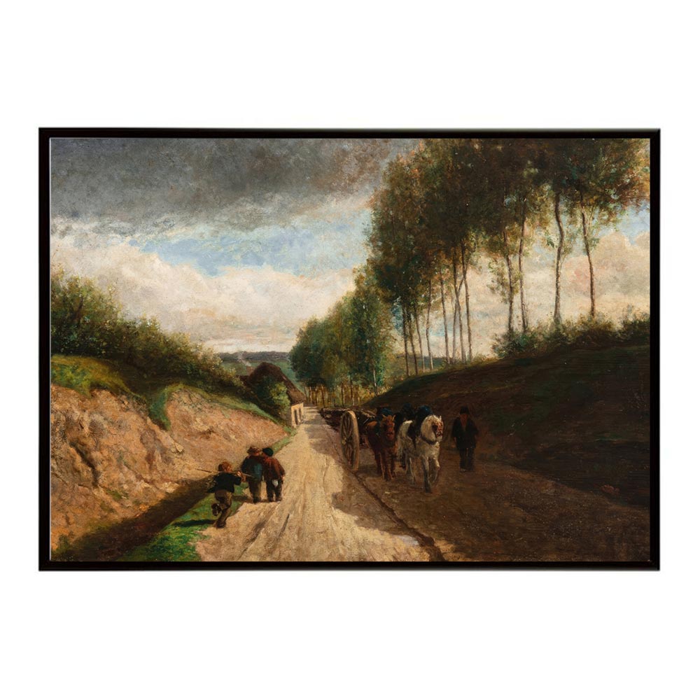 ポスター 名画 絵画 横 a0 a1 a2 a3 a4 b0 b2 b1 b3 b4 シャイイ近郊の凹地の道 インテリア お洒落 デジタルリマスター フランス 自然【bn-poster-5539】