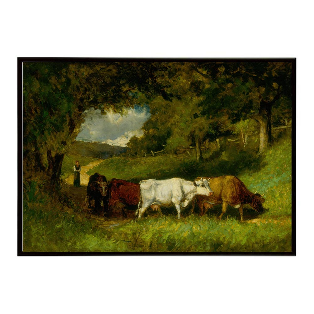 ポスター 名画 絵画 横 a0 a1 a2 a3 a4 b0 b2 b1 b3 b4 Driving Home the Cows インテリア おしゃれ 牧場 牛【bn-poster-5657】