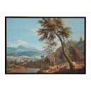 ポスター 名画 絵画 横 a0 a1 a2 a3 a4 b0 b2 b1 b3 b4 Farmers and cattle by a river インテリア お...