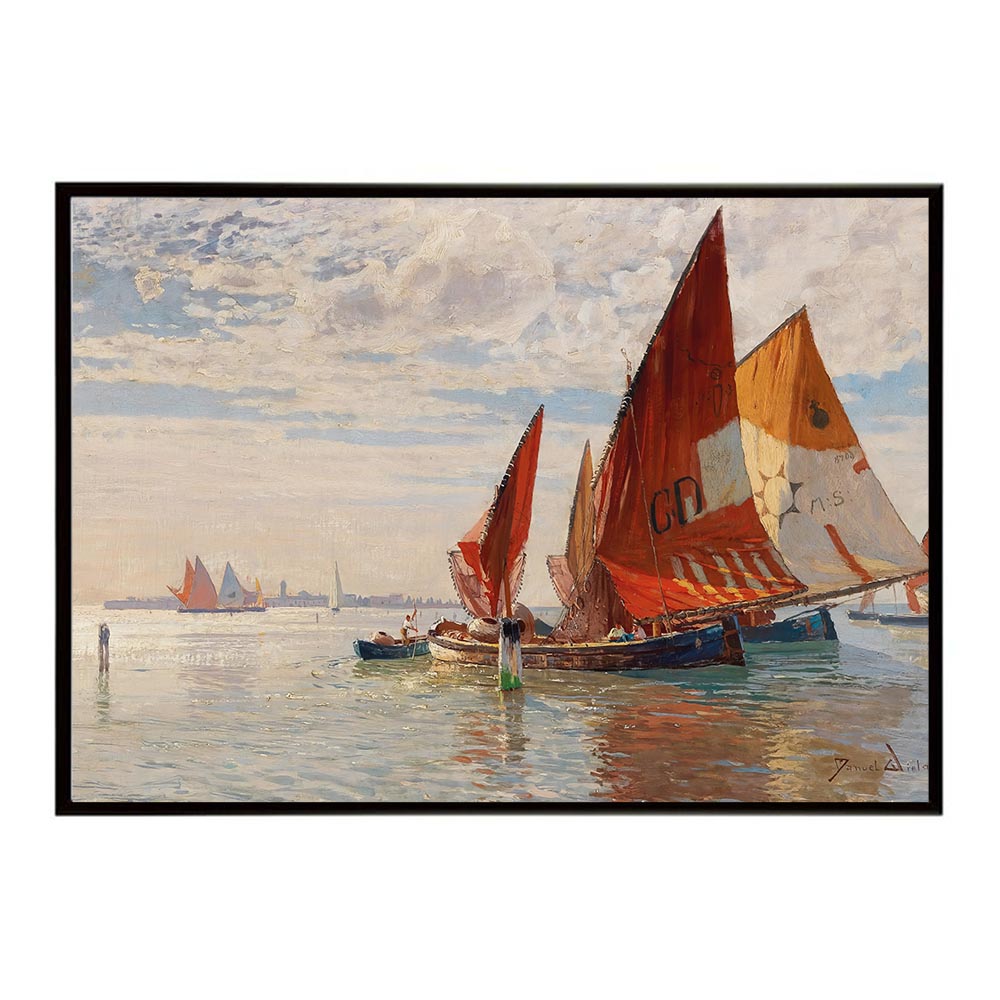 ポスター 名画 絵画 横 a0 a1 a2 a3 a4 b0 b2 b1 b3 b4 漁師 ベネチア 泥炭地 インテリア おしゃれ デジタルリマスター【bn-poster-5765】