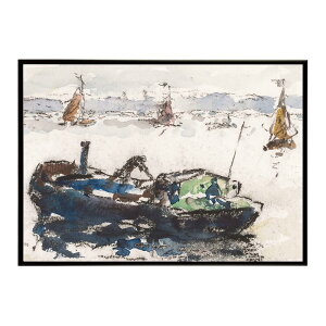 ポスター 名画 絵画 横 a0 a1 a2 a3 a4 b0 b2 b1 b3 b4 ロッテルダムのマース川の眺め インテリア おしゃれ 水景 デジタルリマスター【bn-poster-5874】