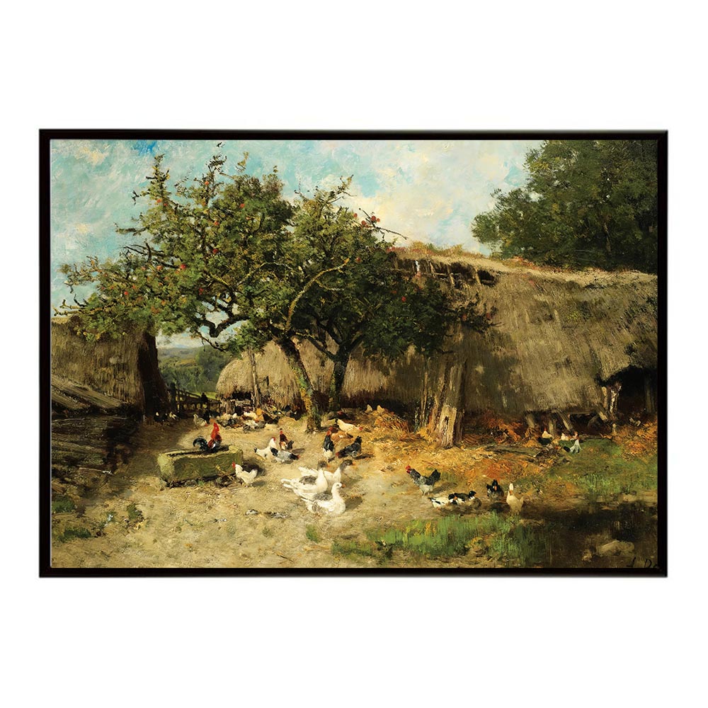 ポスター 名画 絵画 フレーム 鶏小屋 インテリア おしゃれ 田園風景 デジタルリマスター 横 A B 1 2 3 4 0 【bn-poster-6086】(3.0)