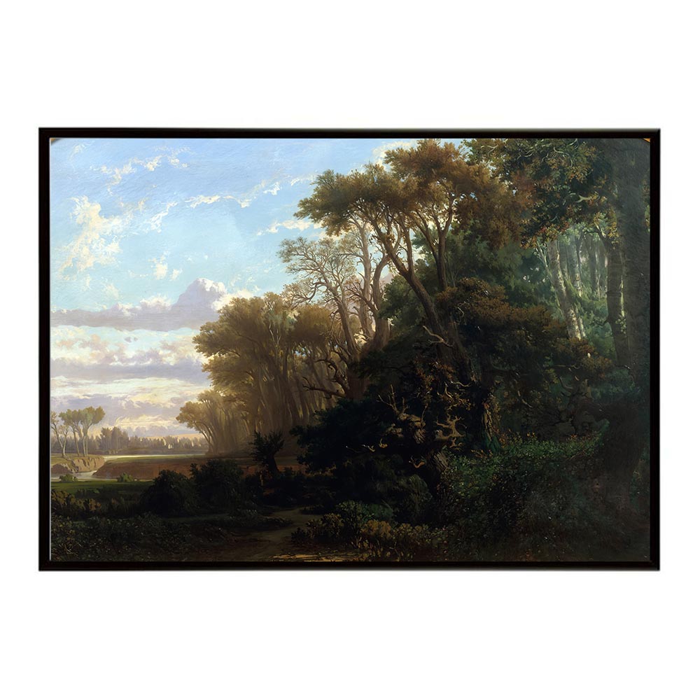 Rakuten - ポスター 名画 絵画 フレーム 森のある風景 インテリア おしゃれ 自然風景 デジタルリマスター 横 A B 1 2 3 4 0 【bn-poster-6162】