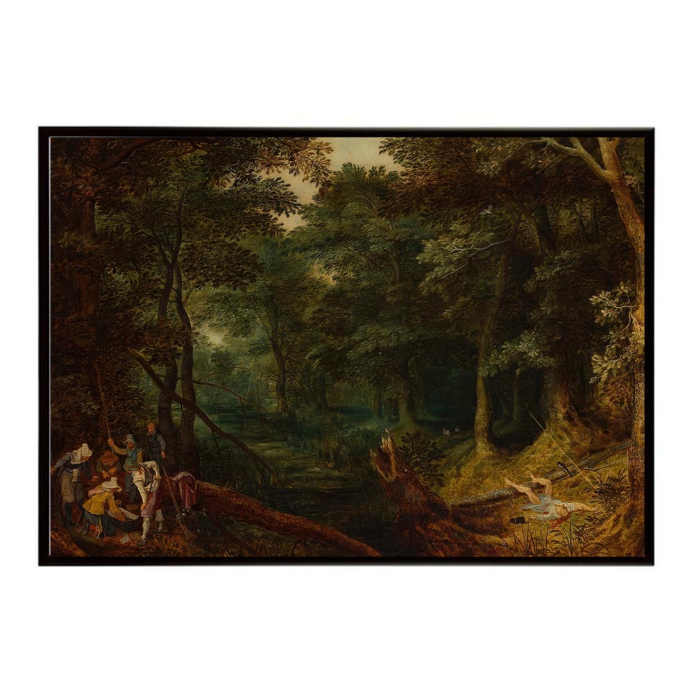 ポスター 名画 絵画 フレーム 戦利品を分け合う盗賊たちの風景 インテリア おしゃれ 歴史的風景 デジタルリマスター 横 A B 1 2 3 4 0 【bn-poster-6169】