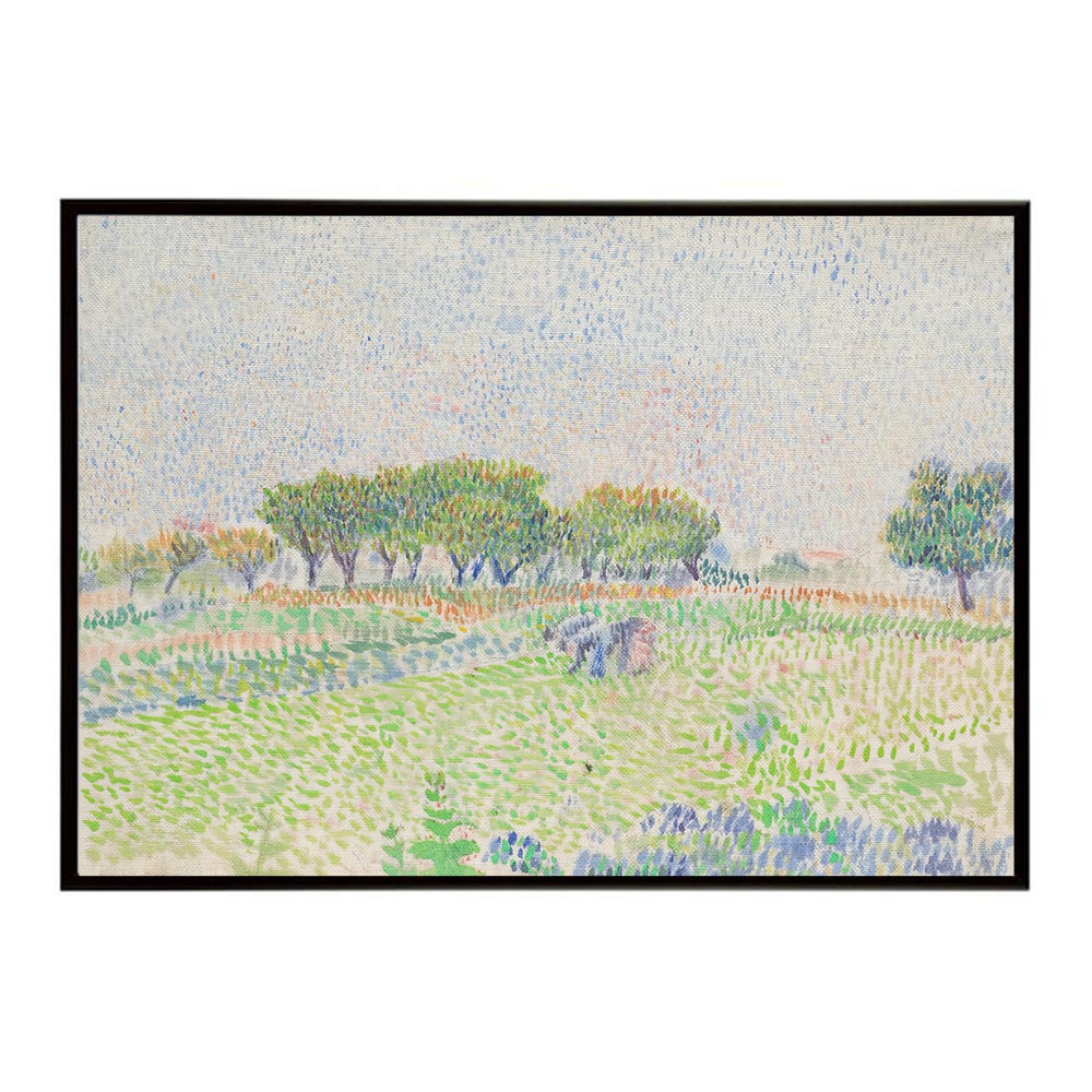 Rakuten - ポスター 名画 絵画 フレーム 草取り作業 インテリア おしゃれ 農村風景 デジタルリマスター 横 A B 1 2 3 4 0 【bn-poster-6265】
