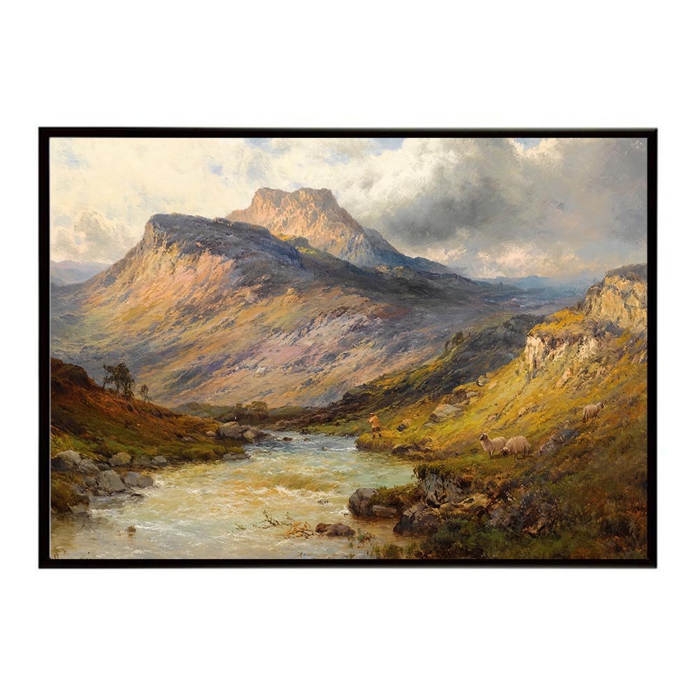 ポスター 名画 絵画 フレーム ローモンド湖とトラウトストリーム インテリア おしゃれ スコットランド..