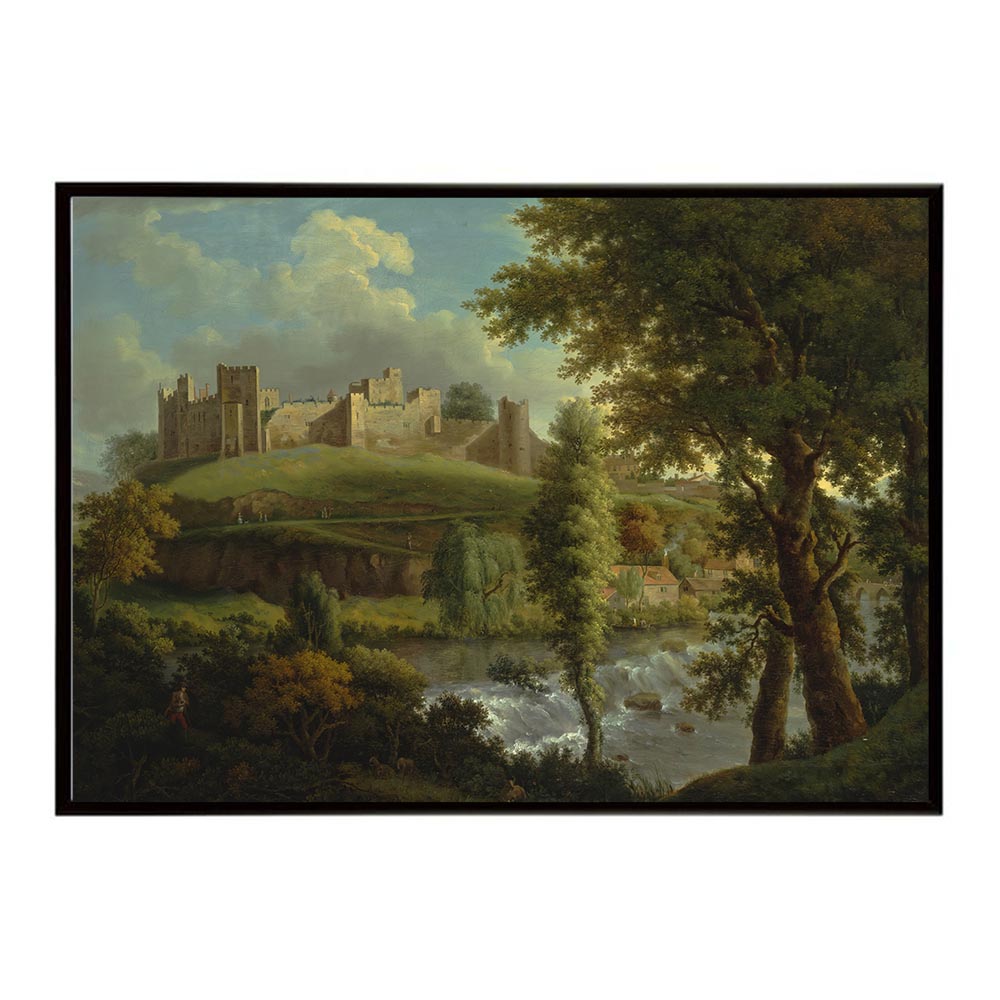 ポスター 名画 絵画 フレーム ラドロー城とディンハム堰 インテリア おしゃれ イギリス風景 デジタルリマスター 横 A B 1 2 3 4 0 【bn-poster-6296】