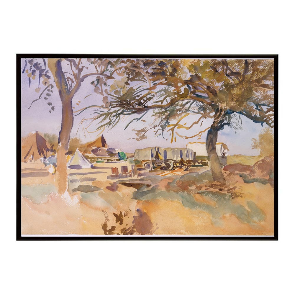 ポスター 名画 絵画 フレーム 軍のキャンプ インテリア おしゃれ 歴史的シーン デジタルリマスター 横 A B 1 2 3 4 0 【bn-poster-6364】