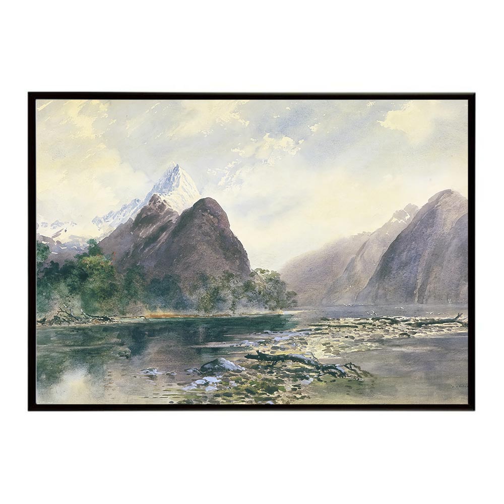 ポスター 名画 絵画 フレーム ミルフォード・サウンドのマイターピーク インテリア おしゃれ ニュージーランド風景 デジタルリマスター 横 A B 1 2 3 4 0 
