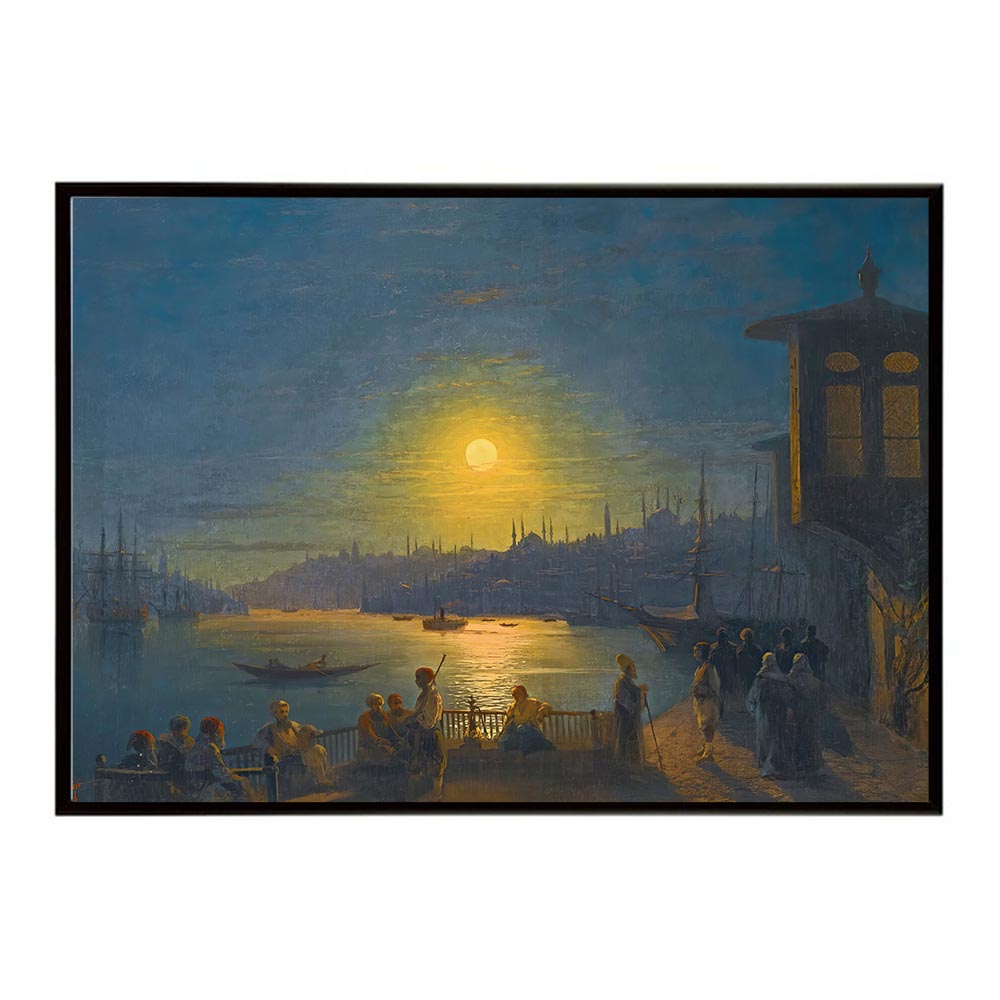 ポスター 名画 絵画 フレーム ゴールデンホーンの月の出 インテリア おしゃれ 都市風景 デジタルリマスター 横 A B 1 2 3 4 0 【bn-poster-6387】