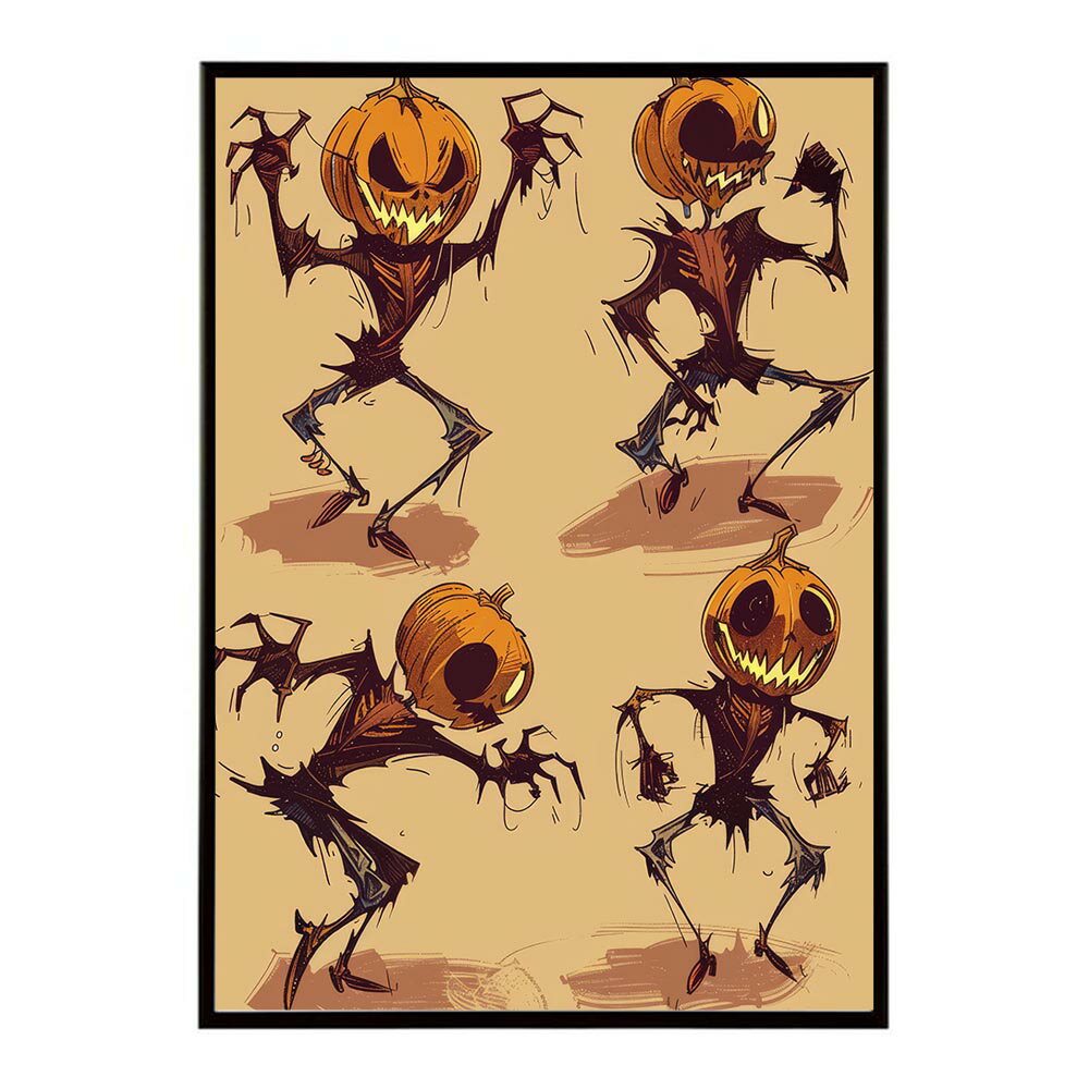 ハロウィーン Halloween パンプキン イベント ジャックオーランタン コスプレ 装飾 オレンジ かぼちゃ おばけ こうもり ホラー ポスター 用紙とサイズが選べる インテリア おしゃれ プリントポスター フォト イラスト お洒落 特大 大きい【lh-poster-9381】