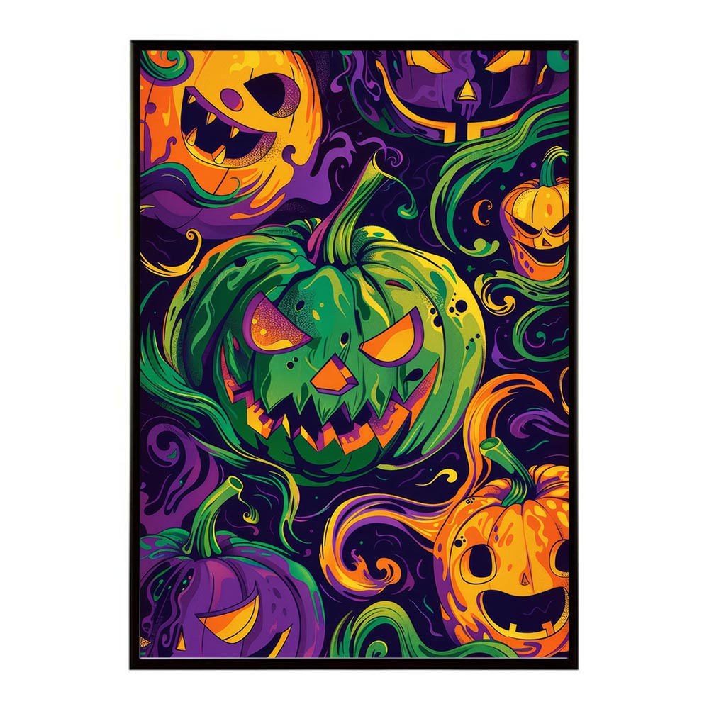 ハロウィーン Halloween パンプキン イベント ジャックオーランタン コスプレ 装飾 オレンジ かぼちゃ おばけ こうもり ホラー ポスター 用紙とサイズが選べる インテリア おしゃれ プリントポスター フォト イラスト お洒落 特大 大きい【lh-poster-9388】