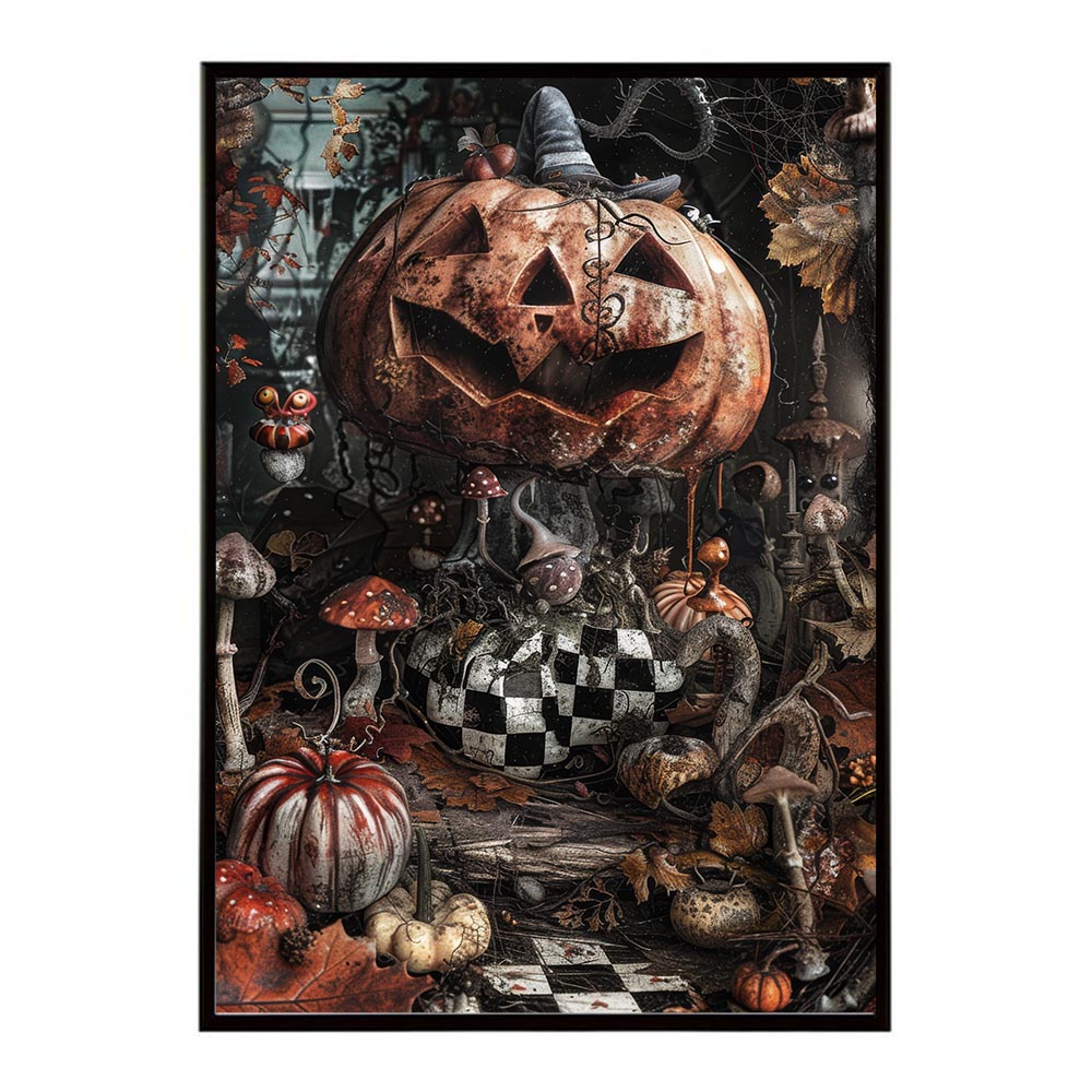 ハロウィーン Halloween パンプキン イベント ジャックオーランタン コスプレ 装飾 オレンジ かぼちゃ おばけ こうもり ホラー ポスター 用紙とサイズが選べる インテリア おしゃれ プリントポスター フォト イラスト お洒落 特大 大きい【lh-poster-9403】