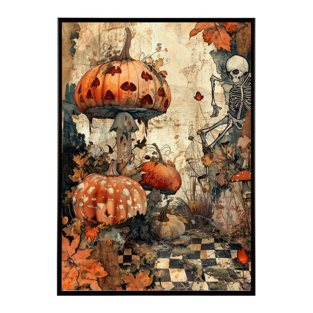ハロウィーン Halloween パンプキン イベント ジャックオーランタン コスプレ 装飾 オレンジ かぼちゃ おばけ こうもり ホラー ポスター 用紙とサイズが選べる インテリア おしゃれ プリントポスター フォト イラスト お洒落 特大 大きい【lh-poster-9404】