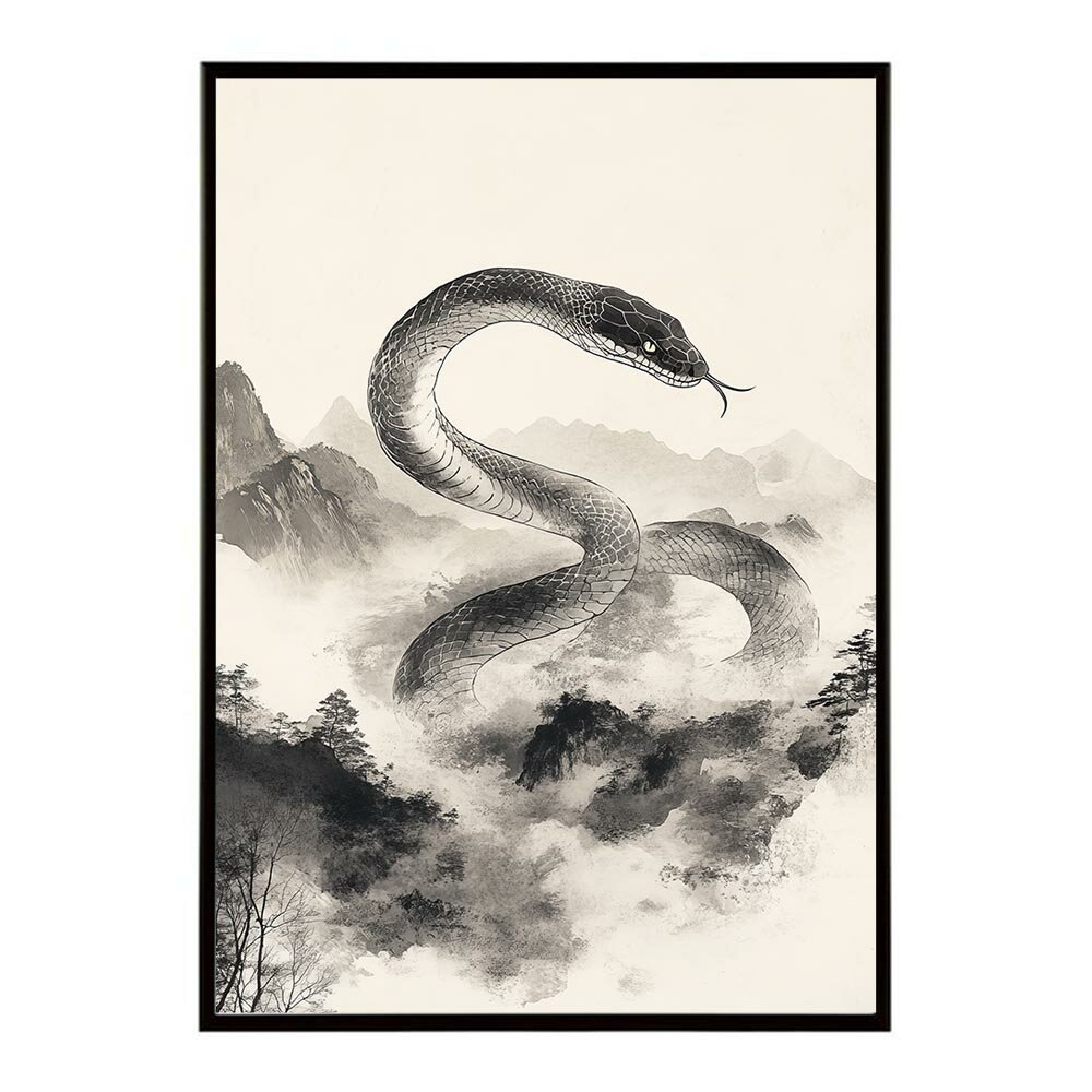 蛇 ヘビ snake スネーク ヘビ年 干支 爬虫類 コブラ アナコンダ ハブ マムシ ニシキ ポスター 用紙とサイズが選べる インテリア おしゃれ プリントポスター フォト イラスト お洒落 特大 大きい【lh-poster-9428】