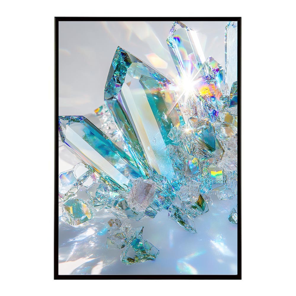 Rakuten - クラッシュストーン 宝石 ジュエル 天然石 クラック ポスター パワー ヒーリング 誕生石 風水 金運 浄化 ルース スピリチュアル インテリア おしゃれ プリントポスター フォト イラスト 【lh-poster-10169】
