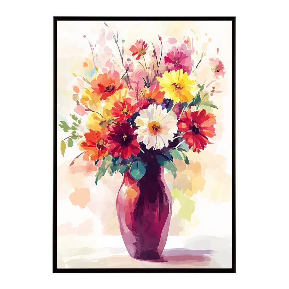 アーティスティックフラワー ポスター 絵画 絵 油絵 アート　お花 ドライフラワー 生花 観葉 植物 自然 インテリア おしゃれ プリントポスター フォト イラスト お洒落 特大 大きい【lh-poster-10673】