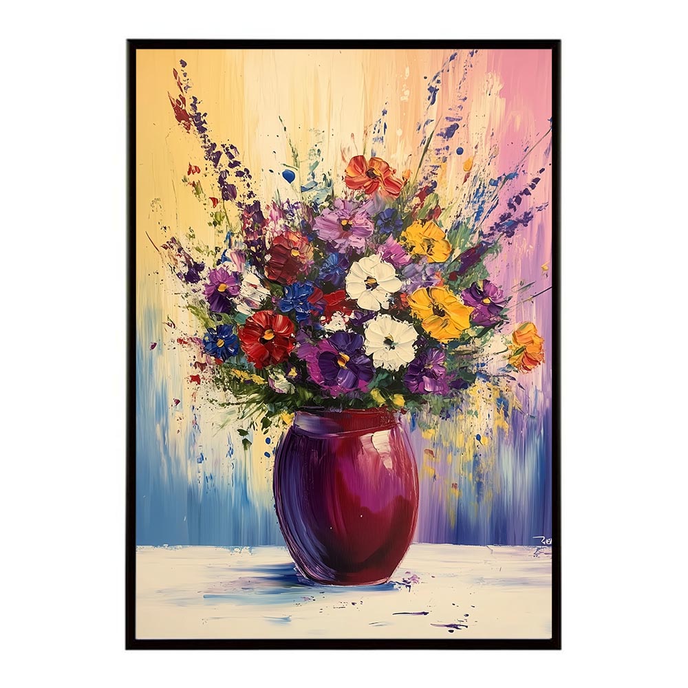 アーティスティックフラワー ポスター 絵画 絵 油絵 アート　お花 ドライフラワー 生花 観葉 植物 自然 インテリア おしゃれ プリントポスター フォト イラスト お洒落 特大 大きい【lh-poster-10682】