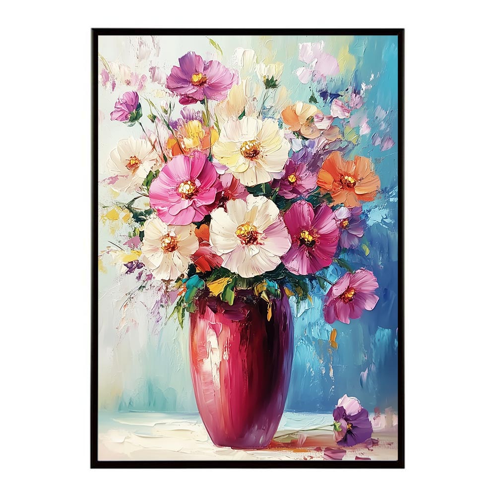 アーティスティックフラワー ポスター 絵画 絵 油絵 アート　お花 ドライフラワー 生花 観葉 植物 自然 インテリア おしゃれ プリントポスター フォト イラスト お洒落 特大 大きい【lh-poster-10706】