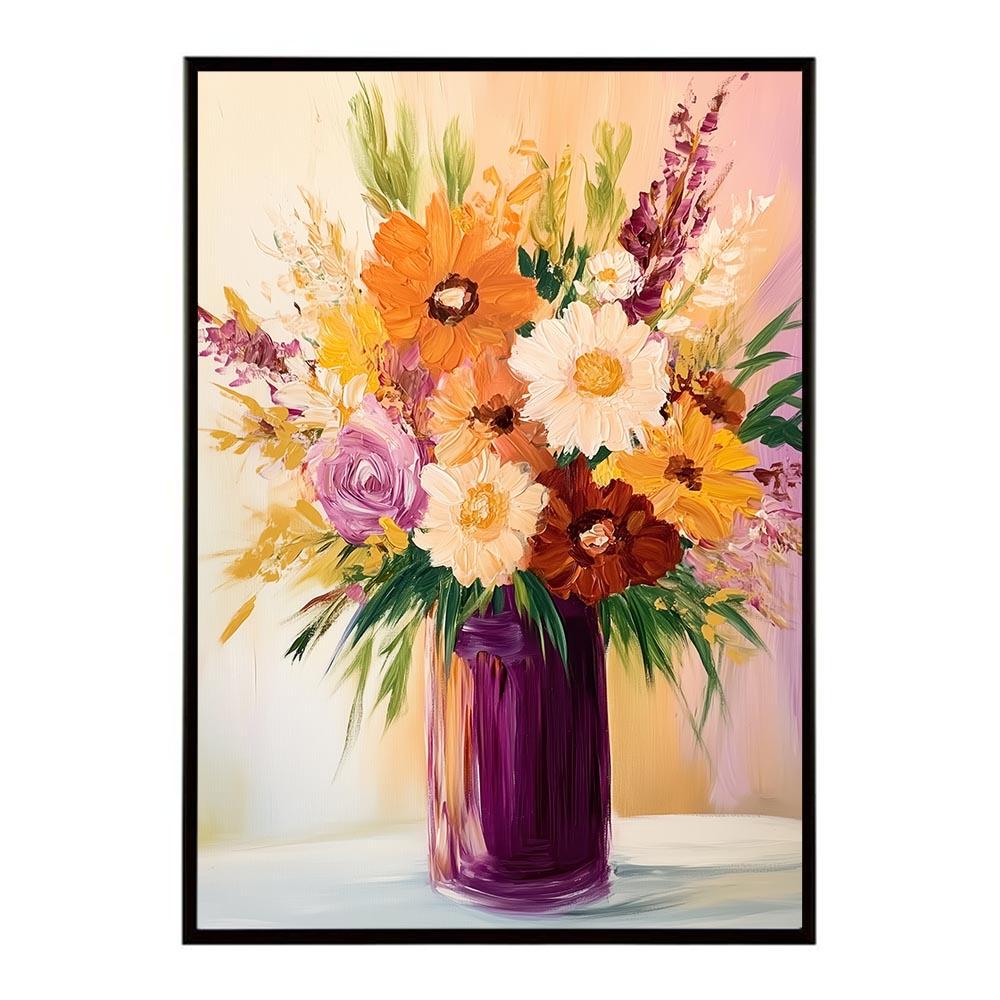 アーティスティックフラワー ポスター 絵画 絵 油絵 アート　お花 ドライフラワー 生花 観葉 植物 自然 インテリア おしゃれ プリントポスター フォト イラスト お洒落 特大 大きい【lh-poster-10734】