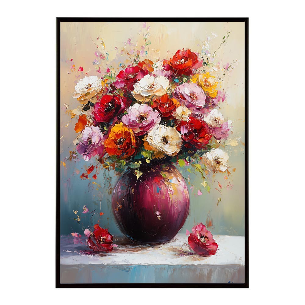 アーティスティックフラワー ポスター 絵画 絵 油絵 アート　お花 ドライフラワー 生花 観葉 植物 自然 インテリア おしゃれ プリントポスター フォト イラスト お洒落 特大 大きい【lh-poster-10735】