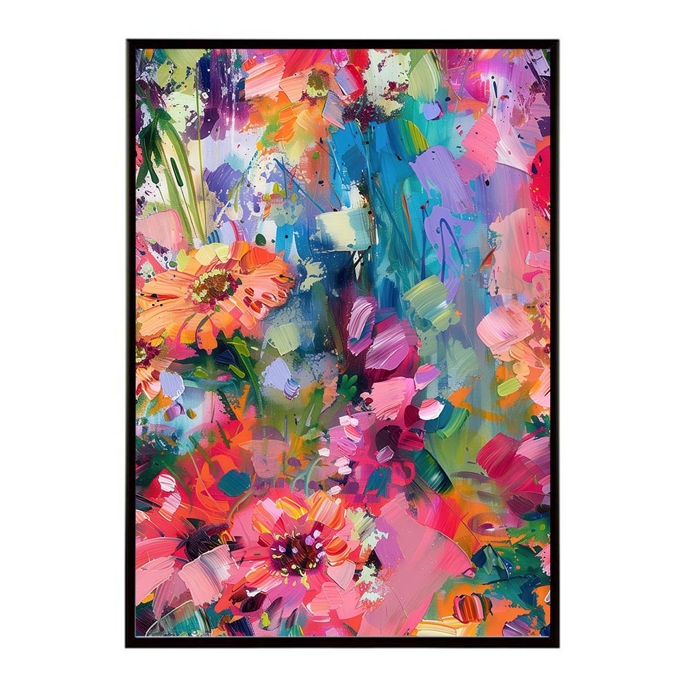 アーティスティックフラワー ポスター 花 絵画 アート 画家 名画 コンセプトアート 油絵 水彩画 絵具 インテリア 壁掛け おしゃれ モダン 北欧 韓国風 アートフレーム 【lh-poster-10788】