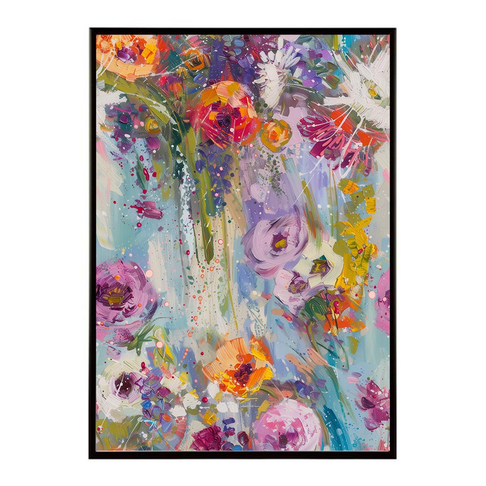 アーティスティックフラワー ポスター 花 絵画 アート 画家 名画 コンセプトアート 油絵 水彩画 絵具 インテリア 壁掛け おしゃれ モダン 北欧 韓国風 アートフレーム 【lh-poster-10798】