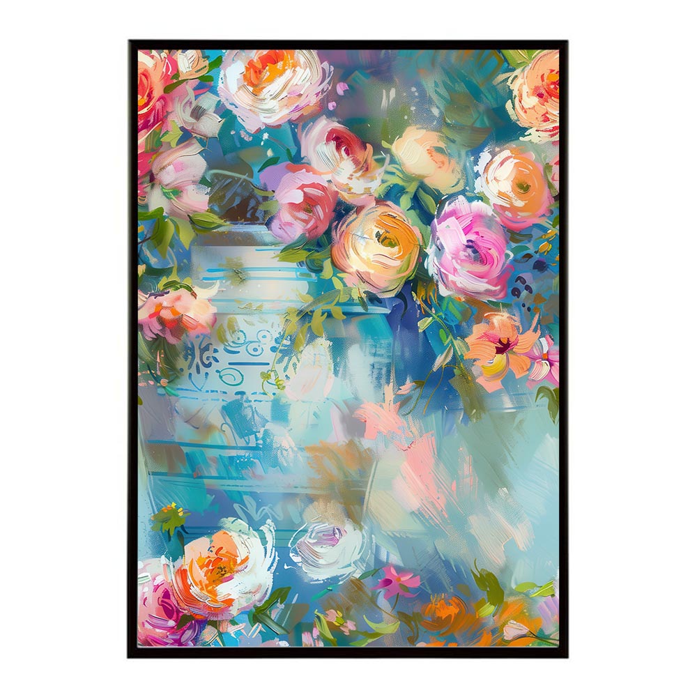 アーティスティックフラワー ポスター 花 絵画 アート 画家 名画 コンセプトアート 油絵 水彩画 絵具 インテリア 壁掛け おしゃれ モダン 北欧 韓国風 アートフレーム 【lh-poster-10810】