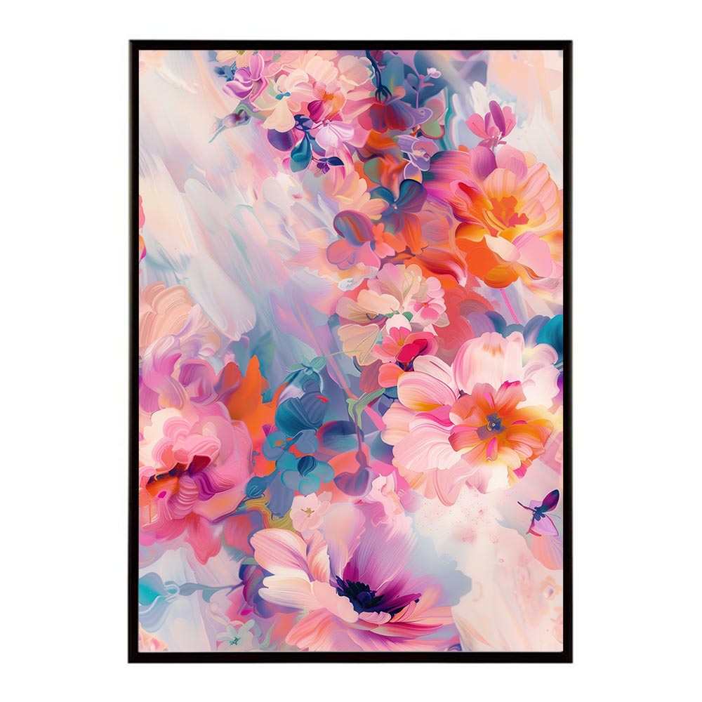 アーティスティックフラワー ポスター 花 絵画 アート 画家 名画 コンセプトアート 油絵 水彩画 絵具 インテリア 壁掛け おしゃれ モダン 北欧 韓国風 アートフレーム 【lh-poster-10811】