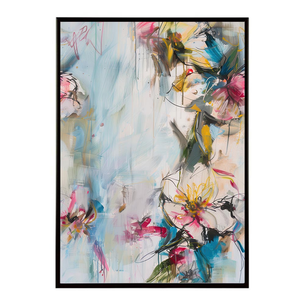アーティスティックフラワー ポスター 花 絵画 アート 画家 名画 コンセプトアート 油絵 水彩画 絵具 インテリア 壁掛け おしゃれ モダン 北欧 韓国風 アートフレーム 【lh-poster-10813】