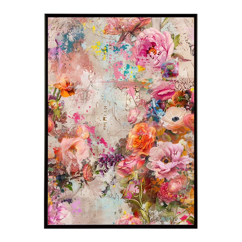 アーティスティックフラワー ポスター 花 絵画 アート 画家 名画 コンセプトアート 油絵 水彩画 絵具 インテリア 壁掛け おしゃれ モダン 北欧 韓国風 アートフレーム 【lh-poster-10828】
