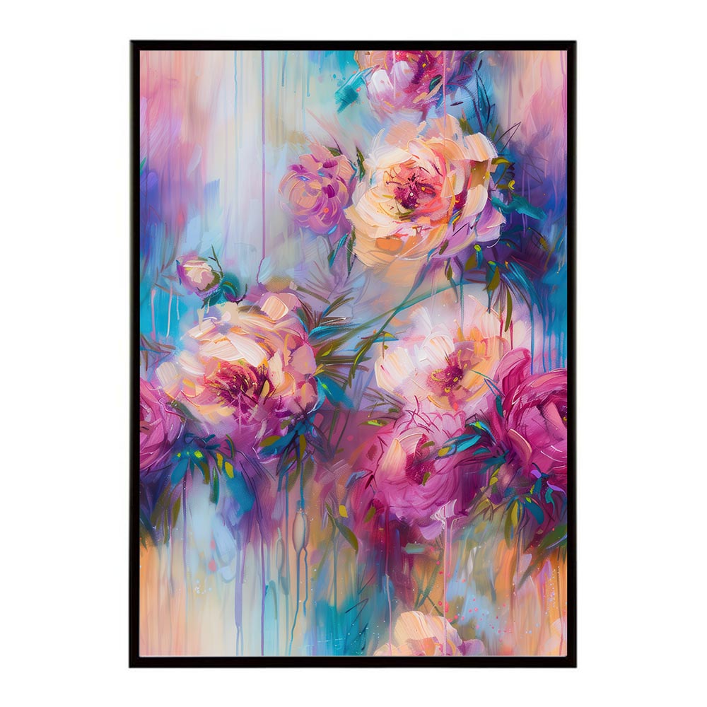 アーティスティックフラワー ポスター 花 絵画 アート 画家 名画 コンセプトアート 油絵 水彩画 絵具 インテリア 壁掛け おしゃれ モダン 北欧 韓国風 アートフレーム 【lh-poster-10841】