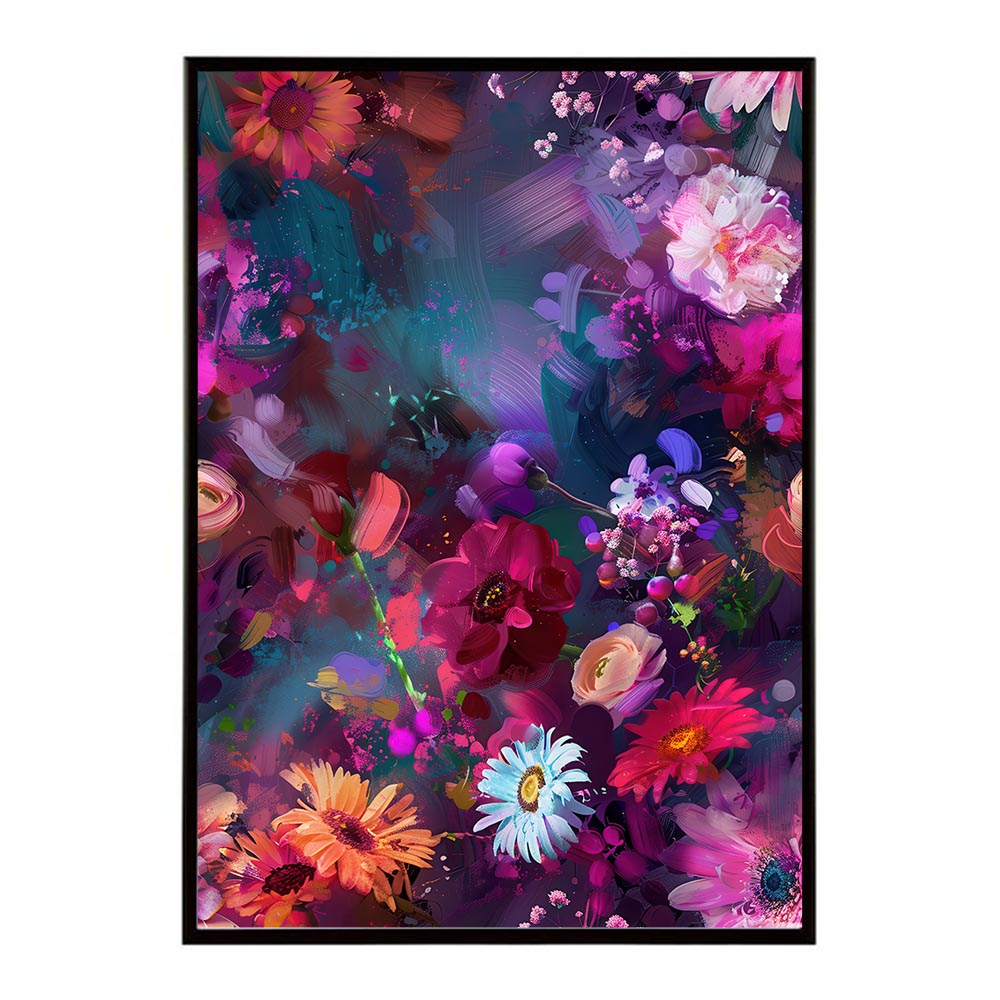アーティスティックフラワー ポスター 花 絵画 アート 画家 名画 コンセプトアート 油絵 水彩画 絵具 インテリア 壁掛け おしゃれ モダン 北欧 韓国風 アートフレーム 【lh-poster-10848】