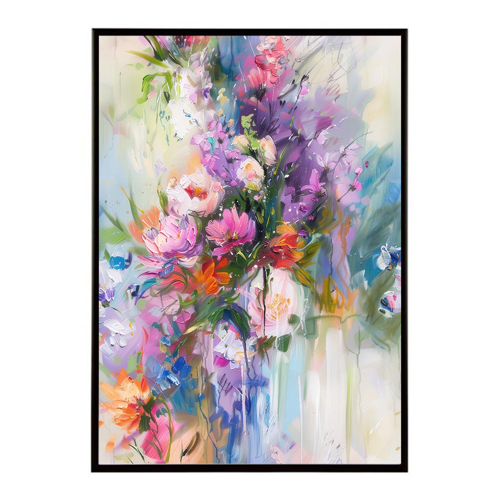 アーティスティックフラワー ポスター 花 絵画 アート 画家 名画 コンセプトアート 油絵 水彩画 絵具 インテリア 壁掛け おしゃれ モダン 北欧 韓国風 アートフレーム 【lh-poster-10849】
