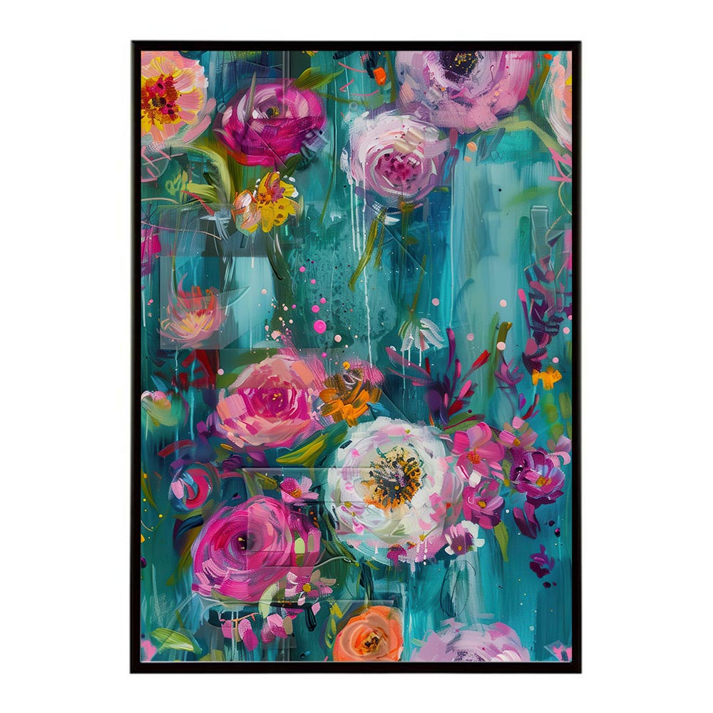 アーティスティックフラワー ポスター 花 絵画 アート 画家 名画 コンセプトアート 油絵 水彩画 絵具 インテリア 壁掛け おしゃれ モダン 北欧 韓国風 アートフレーム 【lh-poster-10850】