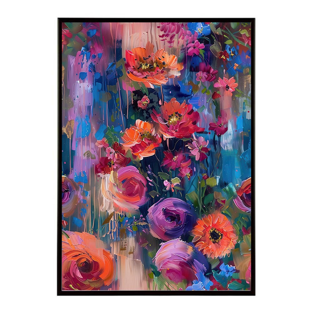 アーティスティックフラワー ポスター 花 絵画 アート 画家 名画 コンセプトアート 油絵 水彩画 絵具 インテリア 壁掛け おしゃれ モダン 北欧 韓国風 アートフレーム 【lh-poster-10858】