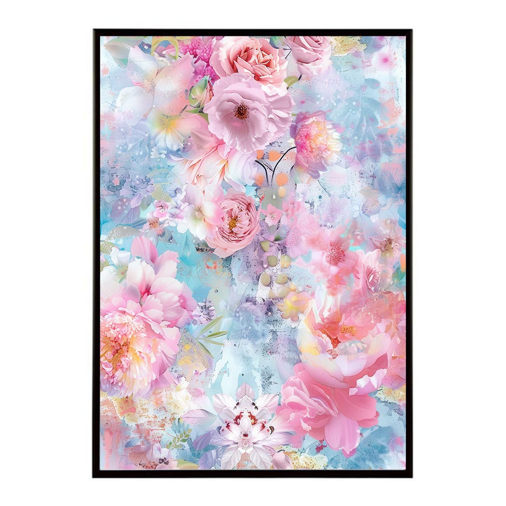 アーティスティックフラワー ポスター 花 絵画 アート 画家 名画 コンセプトアート 油絵 水彩画 絵具 インテリア 壁掛け おしゃれ モダン 北欧 韓国風 アートフレーム 【lh-poster-10859】