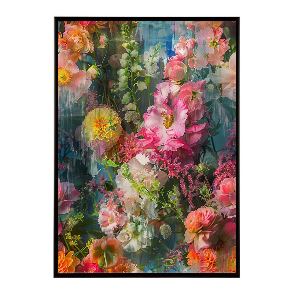 アーティスティックフラワー ポスター 花 絵画 アート 画家 名画 コンセプトアート 油絵 水彩画 絵具 インテリア 壁掛け おしゃれ モダン 北欧 韓国風 アートフレーム 【lh-poster-10860】