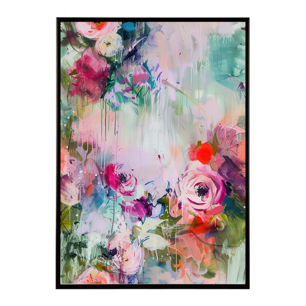 アーティスティックフラワー ポスター 花 絵画 アート 画家 名画 コンセプトアート 油絵 水彩画 絵具 インテリア 壁掛け おしゃれ モダン 北欧 韓国風 アートフレーム 【lh-poster-10865】
