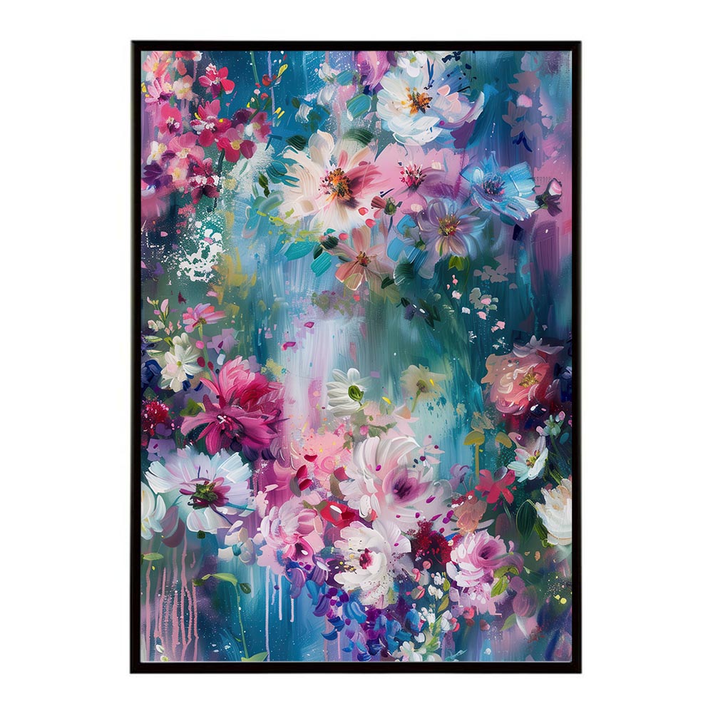 アーティスティックフラワー ポスター 花 絵画 アート 画家 名画 コンセプトアート 油絵 水彩画 絵具 インテリア 壁掛け おしゃれ モダン 北欧 韓国風 アートフレーム 【lh-poster-10869】