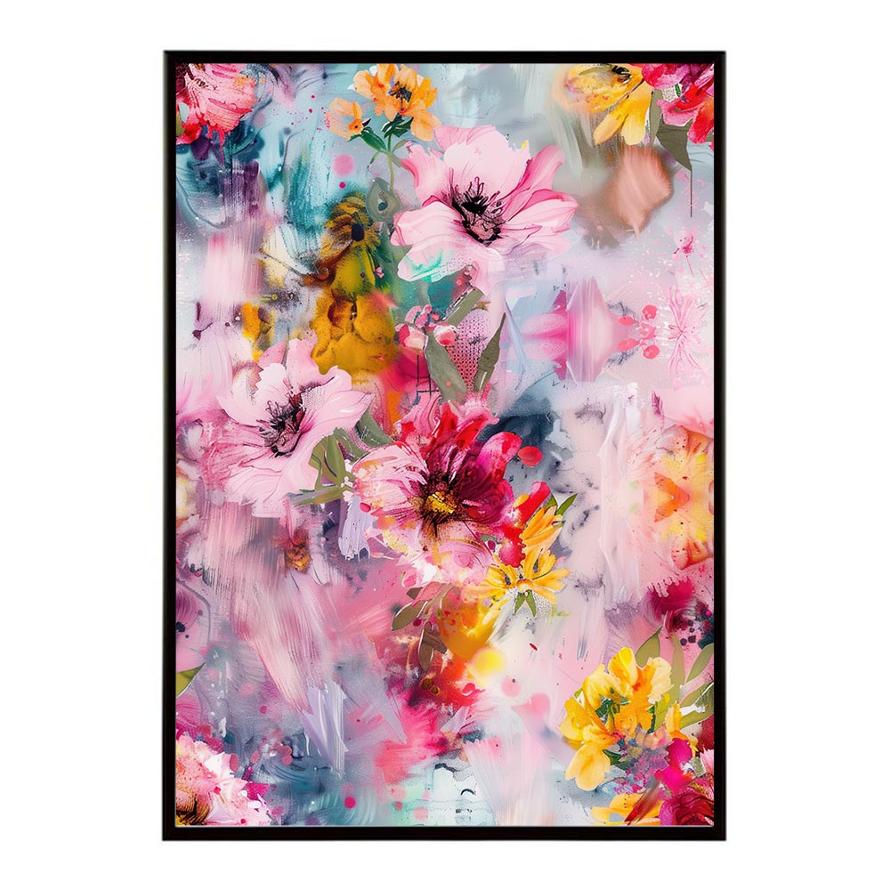 アーティスティックフラワー ポスター 花 絵画 アート 画家 名画 コンセプトアート 油絵 水彩画 絵具 インテリア 壁掛け おしゃれ モダン 北欧 韓国風 アートフレーム 【lh-poster-10870】