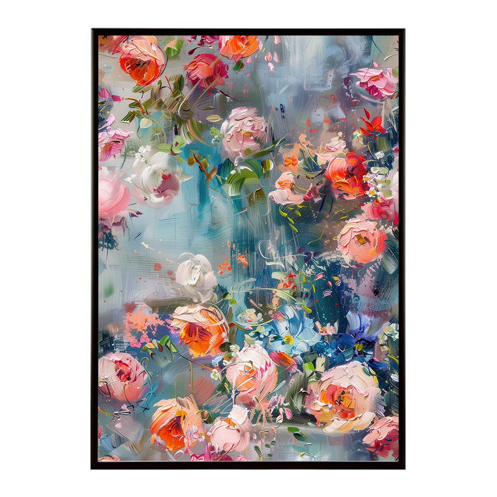 アーティスティックフラワー ポスター 花 絵画 アート 画家 名画 コンセプトアート 油絵 水彩画 絵具 インテリア 壁掛け おしゃれ モダン 北欧 韓国風 アートフレーム 【lh-poster-10876】