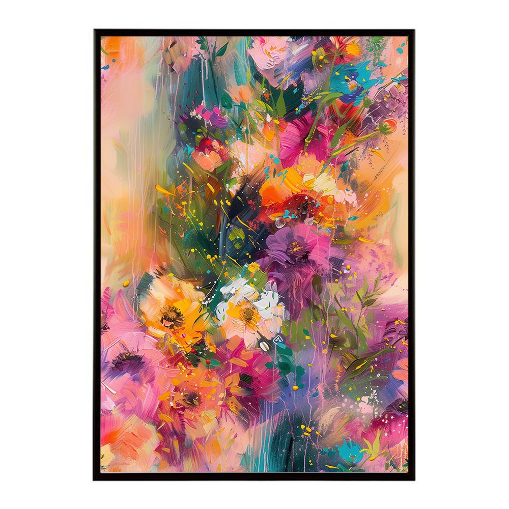 アーティスティックフラワー ポスター 花 絵画 アート 画家 名画 コンセプトアート 油絵 水彩画 絵具 インテリア 壁掛け おしゃれ モダン 北欧 韓国風 アートフレーム 【lh-poster-10880】