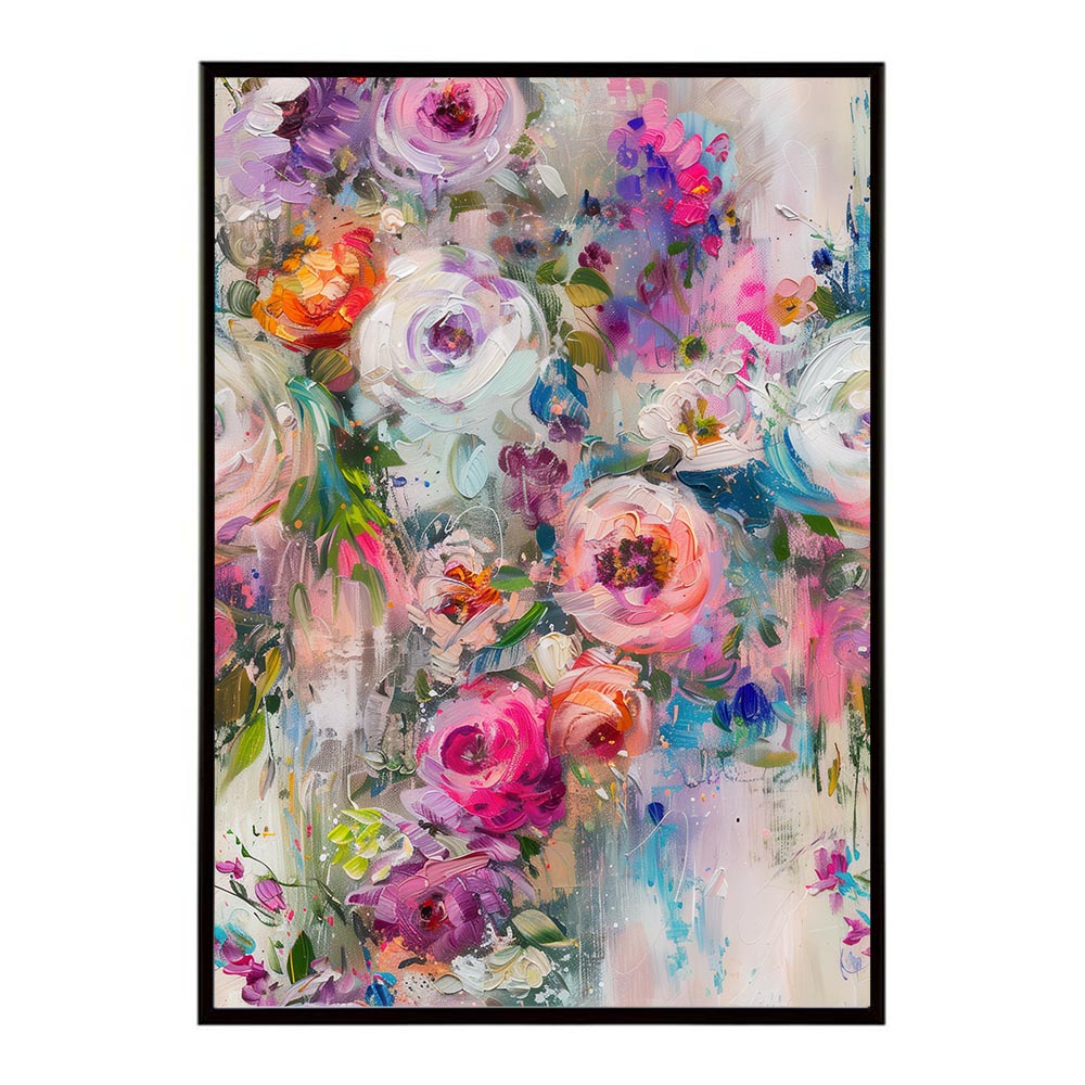 アーティスティックフラワー ポスター 花 絵画 アート 画家 名画 コンセプトアート 油絵 水彩画 絵具 インテリア 壁掛け おしゃれ モダン 北欧 韓国風 アートフレーム 【lh-poster-10882】
