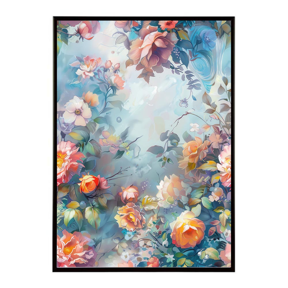 アーティスティックフラワー ポスター 花 絵画 アート 画家 名画 コンセプトアート 油絵 水彩画 絵具 インテリア 壁掛け おしゃれ モダン 北欧 韓国風 アートフレーム 【lh-poster-10883】